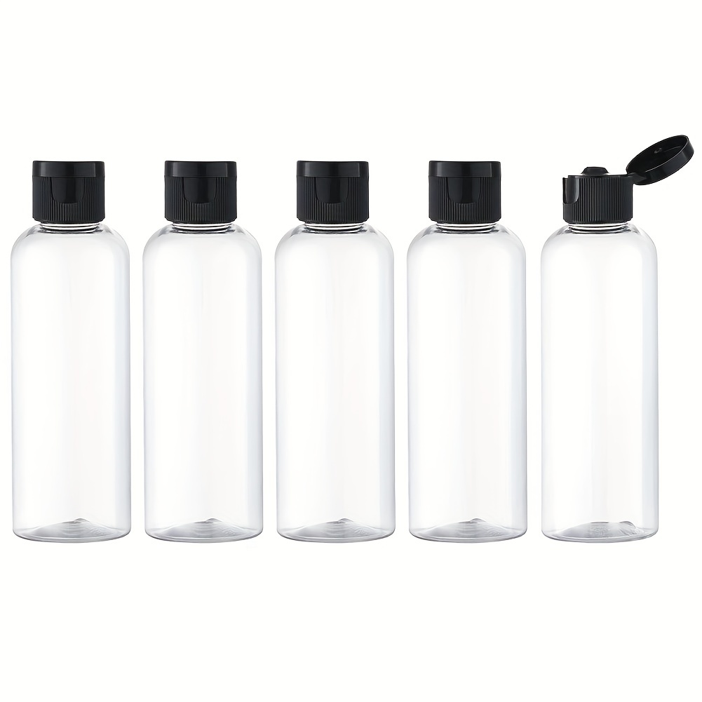 

5pcs 100ml Travel Bottles With Flip Cap Empty Transparent Dispenser Container For Travel Size Cosmetics Travel Essentials