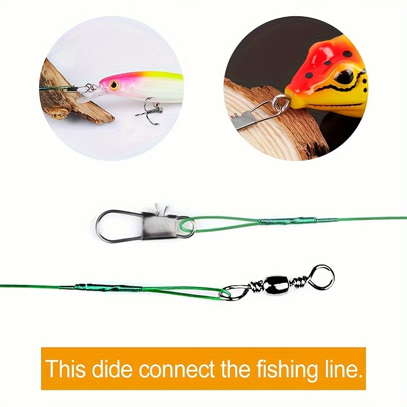 Bite resistant Wire Leader Swivel Snap Fishing Accessories - Temu