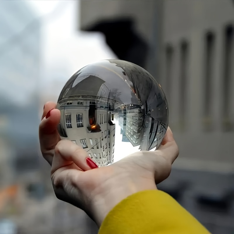 

1pc Optical Glass Reflection Ball, Crystal Ball, Decorative Photography Ball, Transparent Contact Juggling Ball, No Bracket, Used For Home Living Room Office Decoration, Christmas Valentine's Day