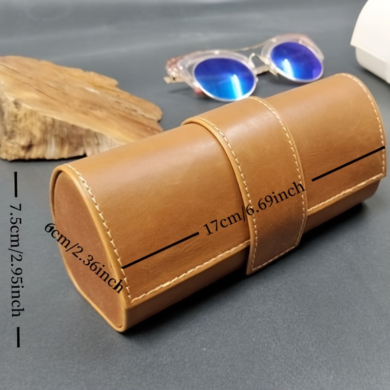 Vintage Leather Glasses Case - Temu