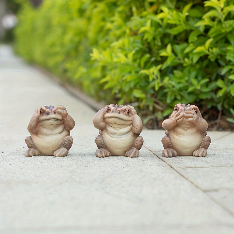Yoga Frog Stone Garden Statue | Outdoor Animal Sculpture Decor Toad Ornament