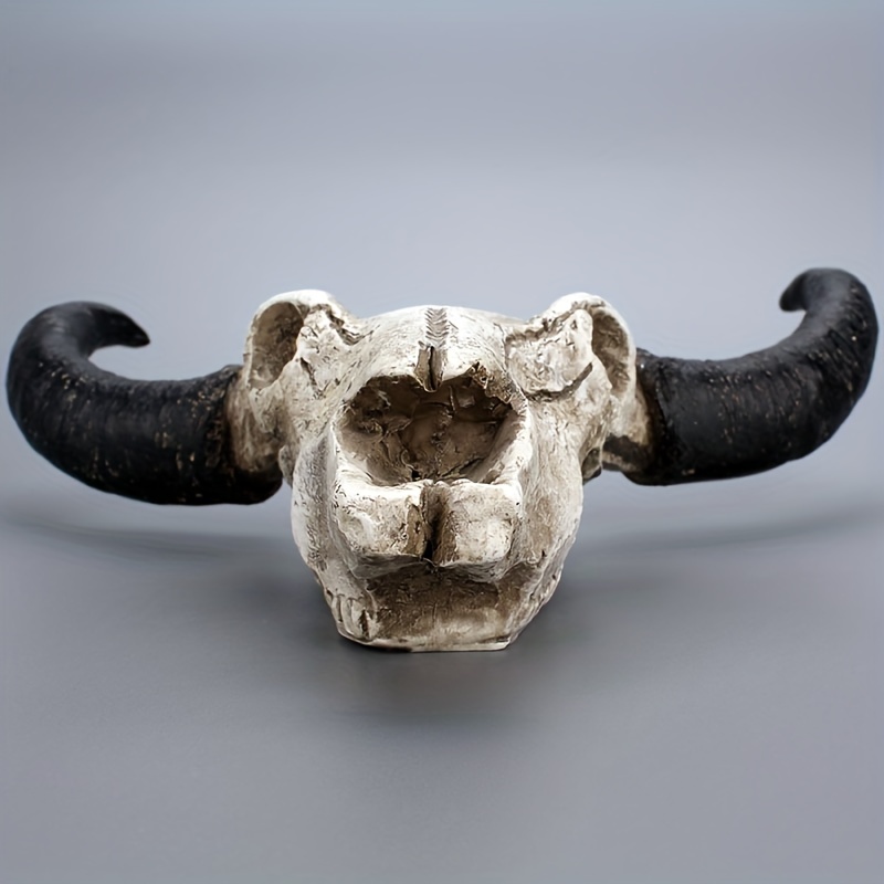 1 個 樹脂シミュレーション 3D 古代動物の骨 北欧スタイルの小道具ロングホーン牛の頭蓋骨の頭の彫刻飾り壁掛けアートワ - Temu Japan