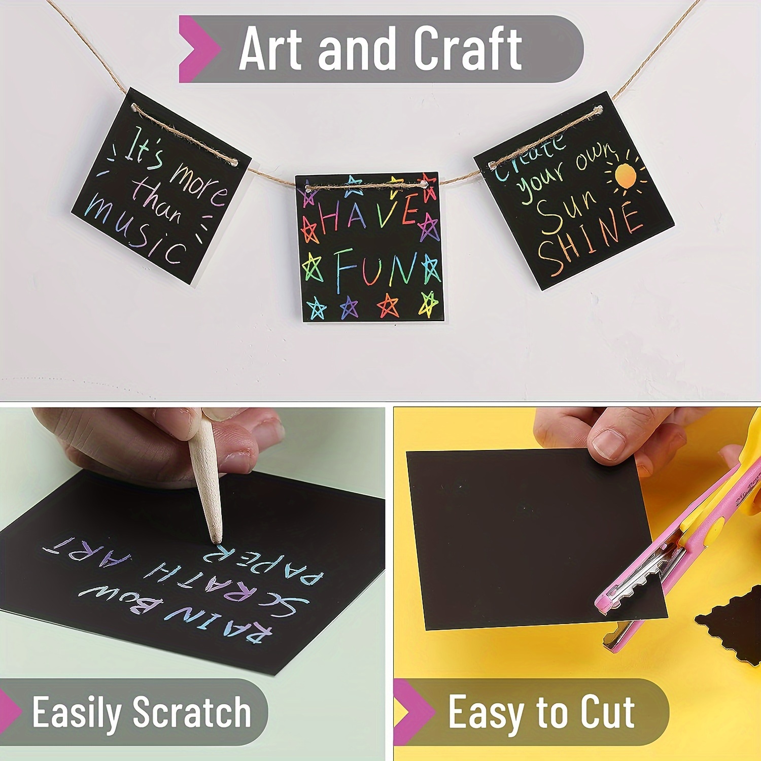 Simple Scratch Art Paper Craft For Kids  Scratch art, Fun crafts for kids,  Crafts for kids