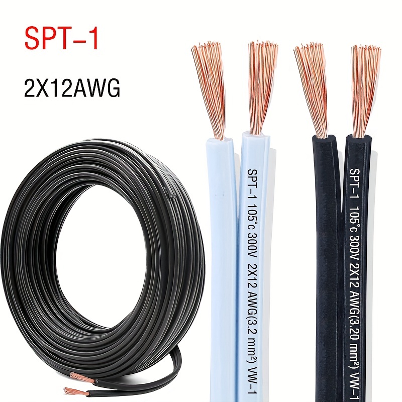 12AWG Silicone Electrical Wire 2 Core Wire 20ft [Black 10ft Red 10ft] 12 Gauge Soft and Flexible Hook Up Oxygen Free Strands Tinned Copper Wire