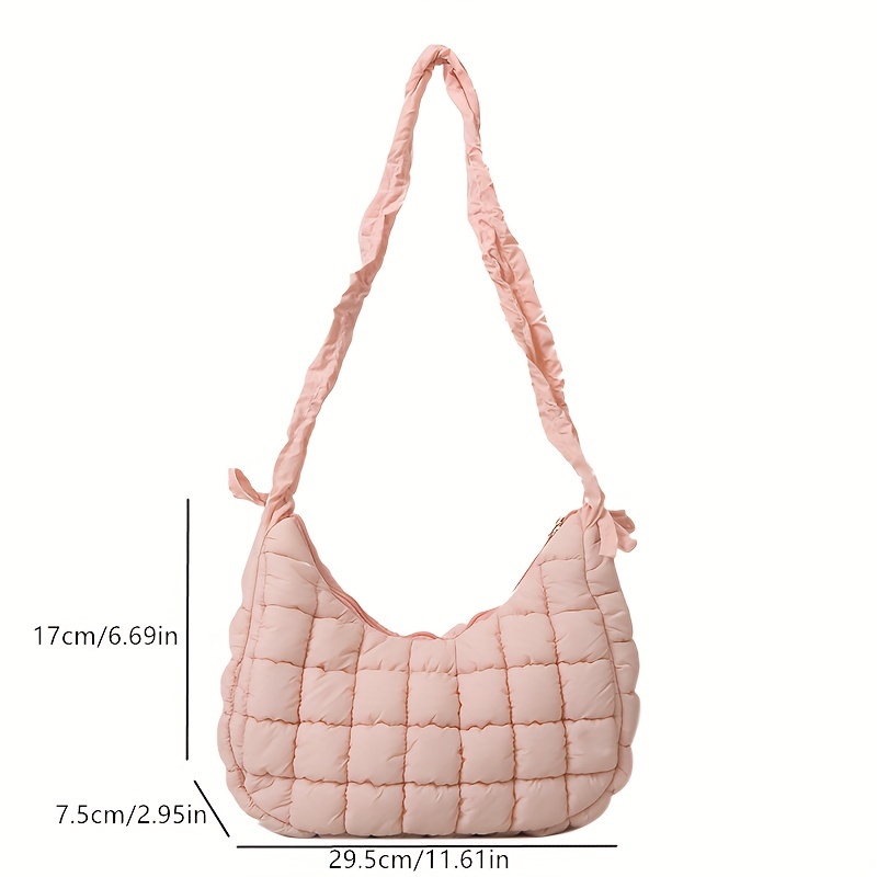 Simple Casual Hobo Zipper Bag Crossbody Bag For Women All Match Bag Without  Pendant, Save Money On Temu