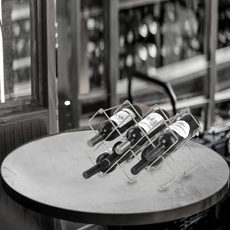 10 Bottle Metal Countertop Wine Rack Holder