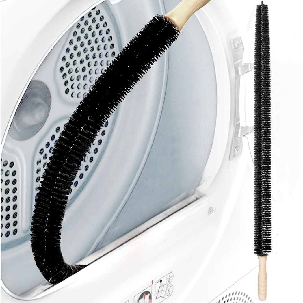 Dryer Vent Cleaner Lint Brush With Wooden Handle, Brush Length, Long  Flexible Refrigerator Coil Cleaning Brush, Kitchen Cleaner - Temu
