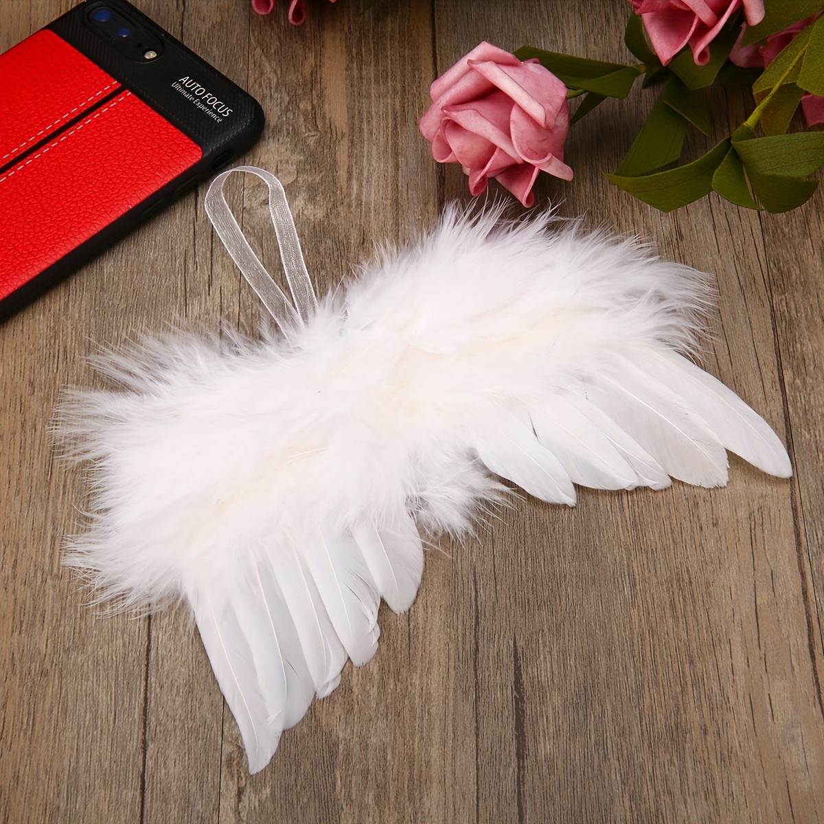 White Angel Wings Christmas Ornaments Angel Feather Wings - Temu