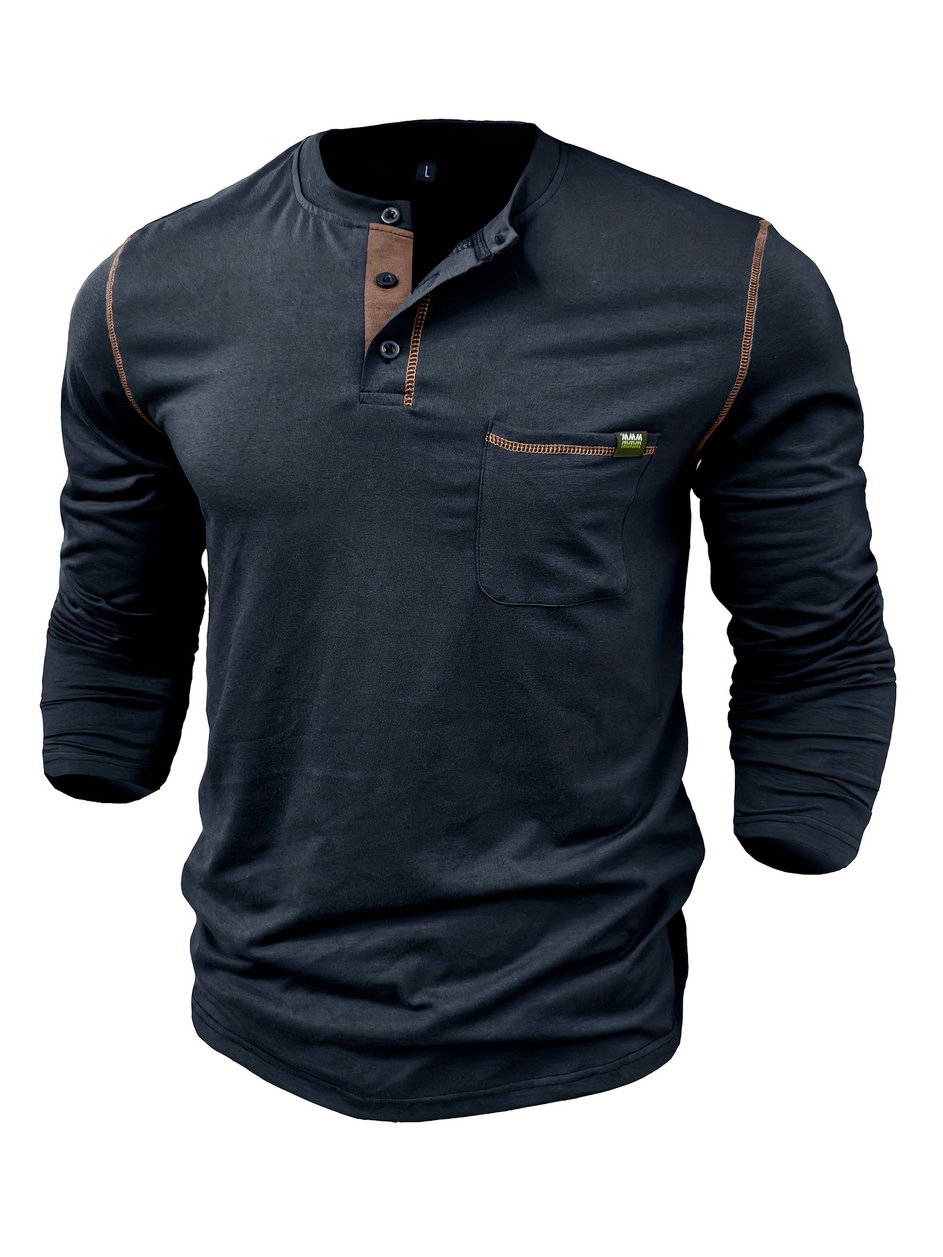  Men Vintage Henley Shirt Casual Slim Fit Long Sleeve Button Up  V-Neck Shirts Lightweight Active Jerseys Tee Big and Tall Black : Clothing,  Shoes & Jewelry