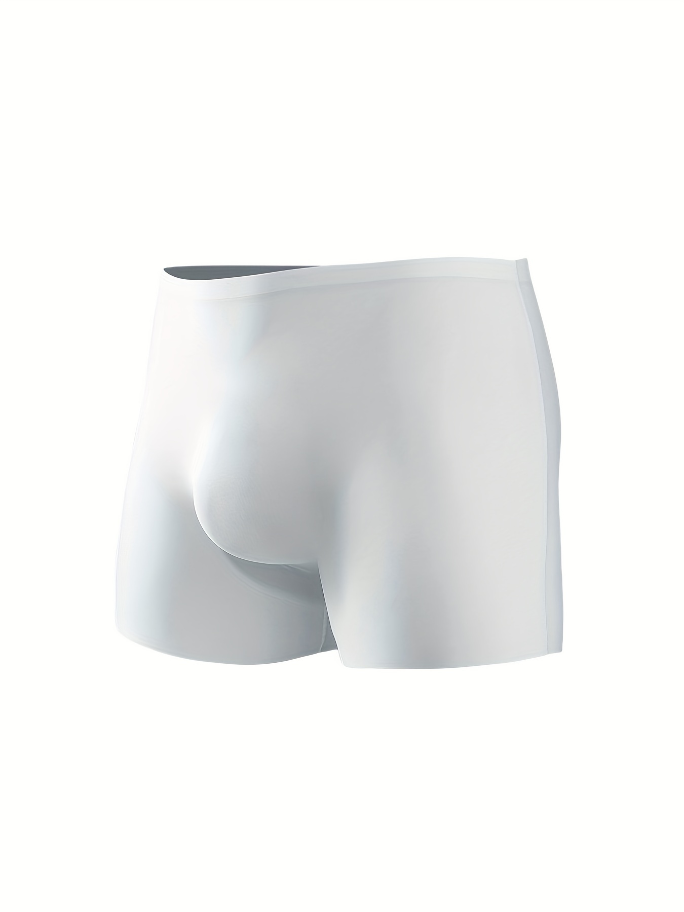 Men Ice Silk Sexy Seamless Boxer Briefs Pouch Underwear Shorts Trunks  Underpants 