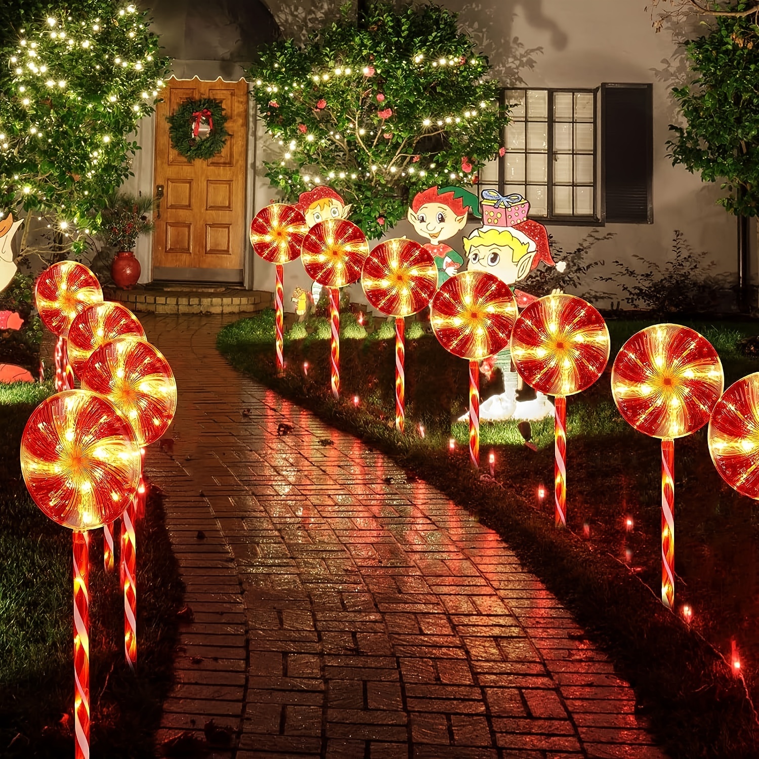 Lollipop Christmas Garden Lights, Lollipops Solar Powered ...