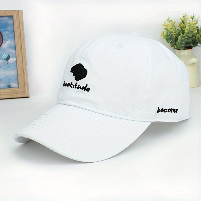 Letter embroidery Baseball Cap Solid Color Casual Dad Hats