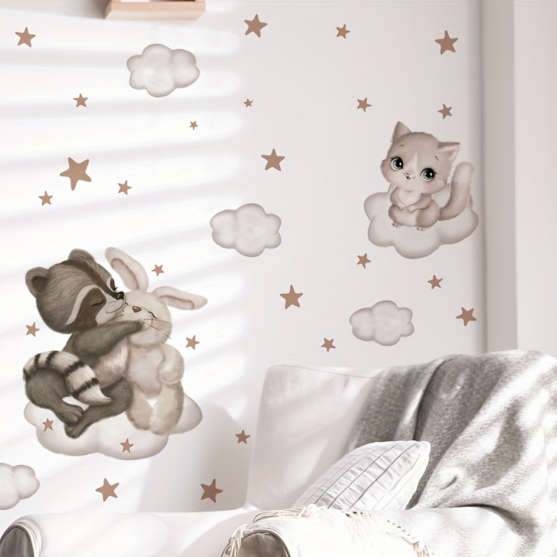 Adesivi murali per camera dei bambini dell'orso-Camera da letto Decorazione  della stanza dei bambini carta da parati Adesivo della scuola materna- Adesivi murali-AliExpress