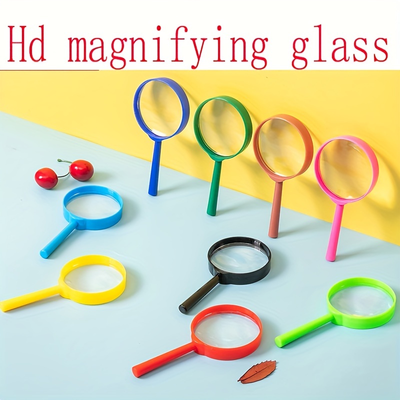 10X Handheld Magnifying Glass Antique Wooden Handle Magnifier Glass for  Reading Book, Inspection, Coins, Rock, Hobby, Toy, Map, Crossword Puzzle -  Black