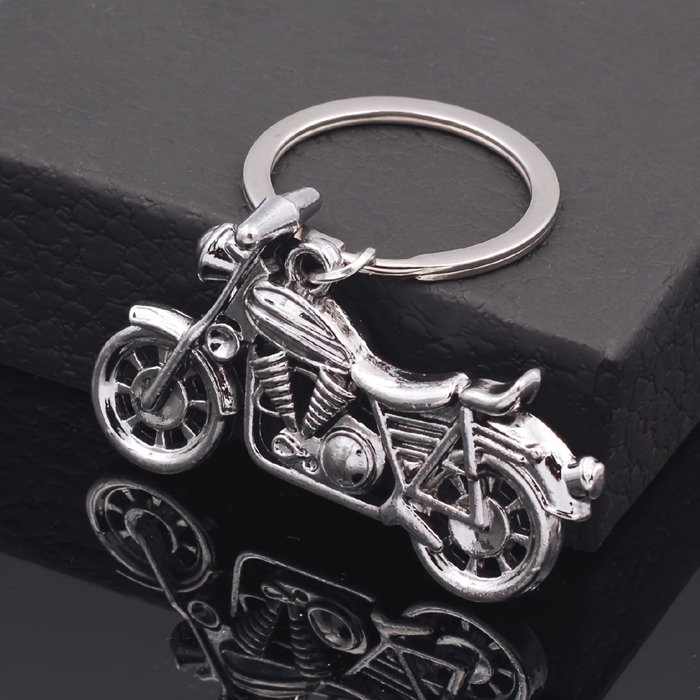 1pc Punk Alloy 3d Motorcycle Pendant Keyring Key Holder Purse Keychain, Car Keychain Accessories, Perfect Gift For Biker