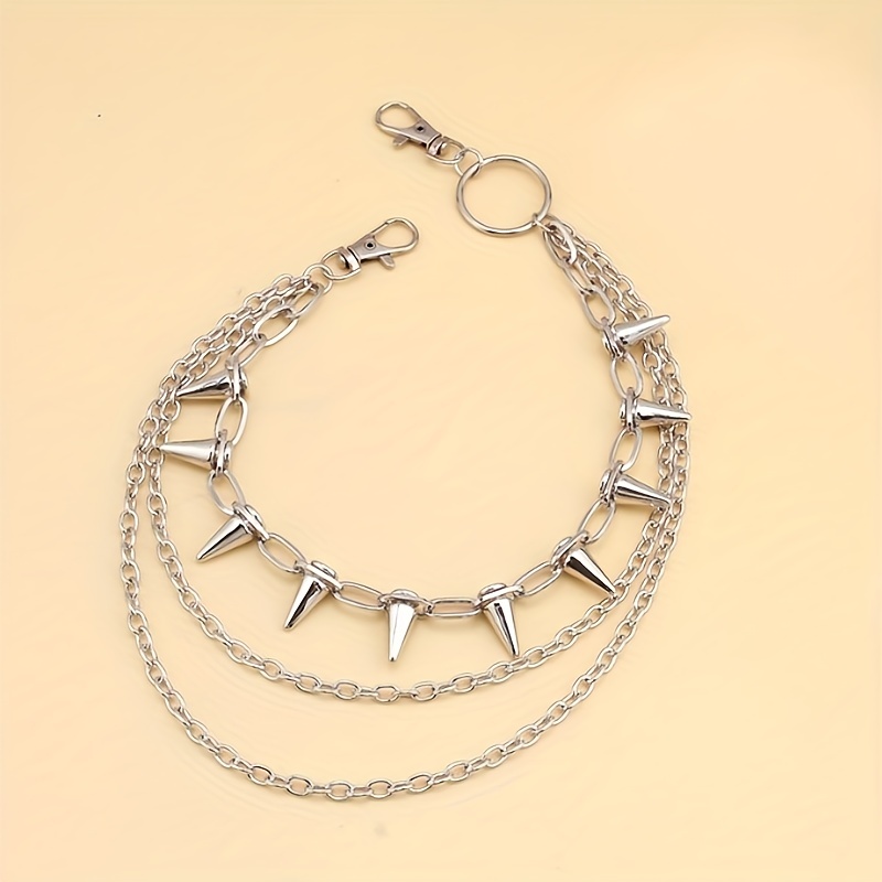 Hip Hop Metal Rivet Waist Chain for Stage Performance
