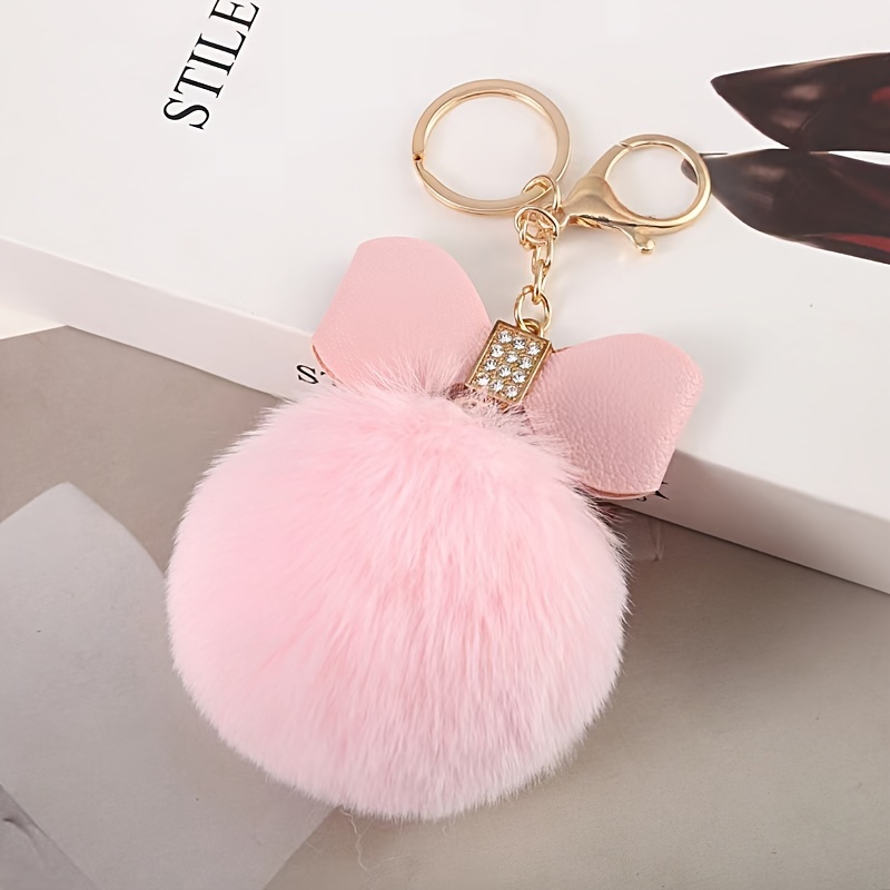 Mini cheer clearance pom pom keychain