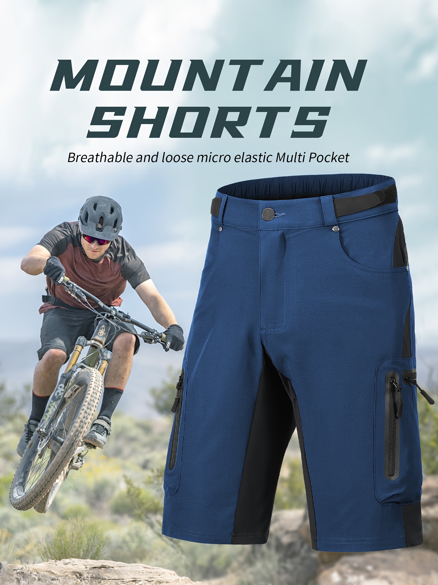  Mens Shorts Men's Hiking Cargo Shorts Quick Dry Golf
