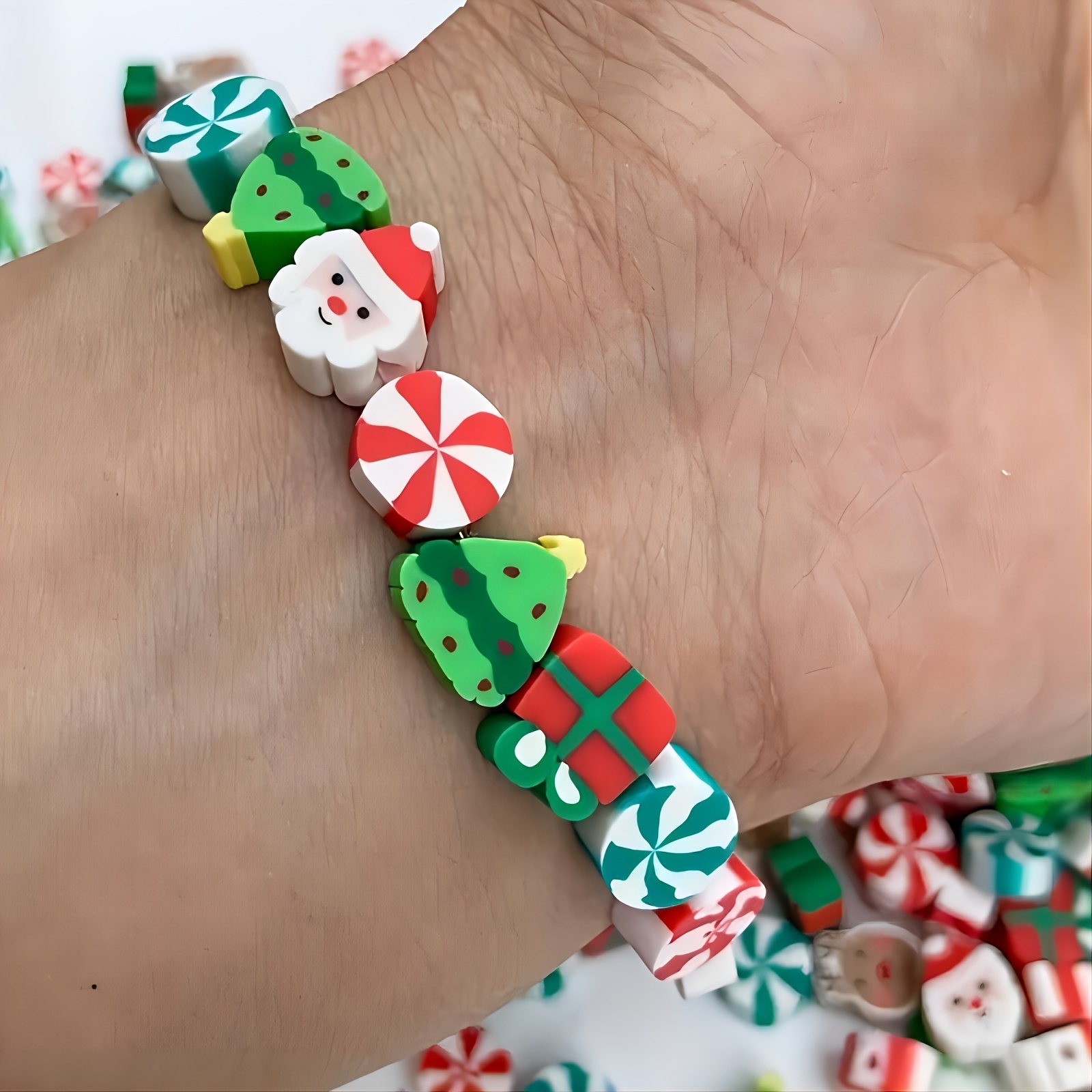 Santa's Workshop Small Bead All Clay Bracelet Xs (6 - 6.25 in.)