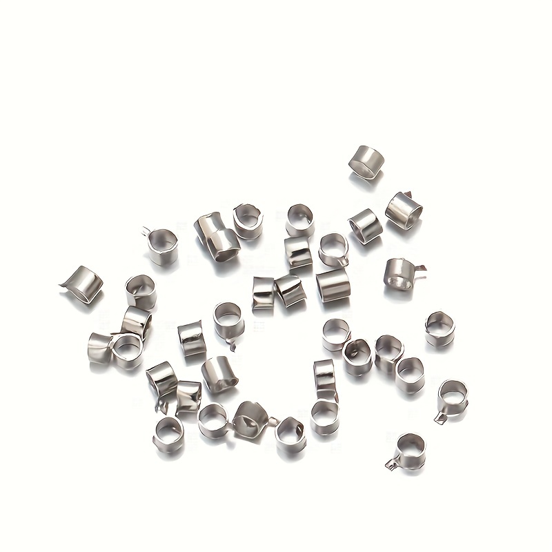 Crimp cover beads, Tarnish free stainless steel, Jewelry making parts