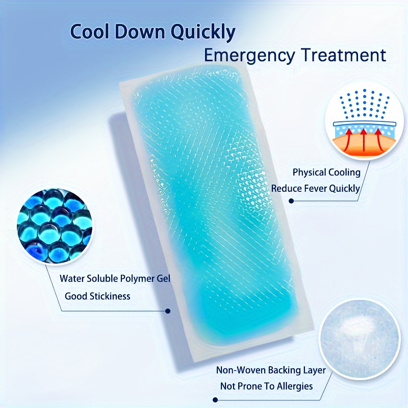 Health Care Supplies Fever Gel Cooling Pad for Baby Care Cooling Gel Patch  Baby Fever Patch 4PCS