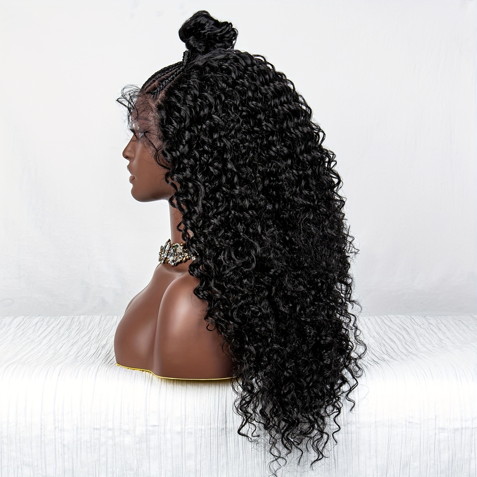 Half cornrow half curls on 13*6 frontal by mimiciqu - Wigs - Afrikrea