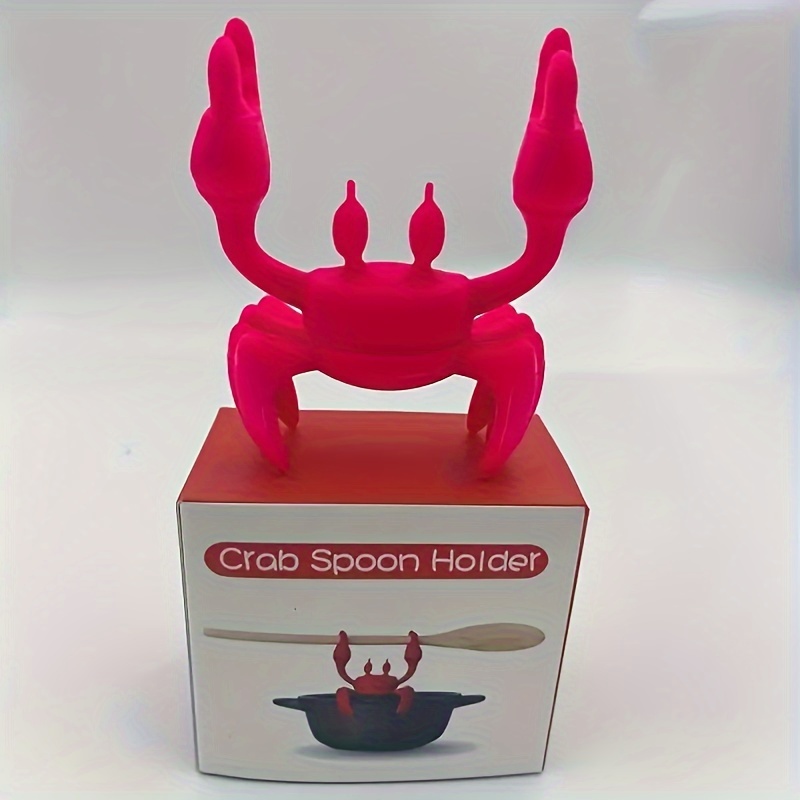 Utensil Racks, Red Crab Cutlery Holder, Stove Spoon Rest Heat