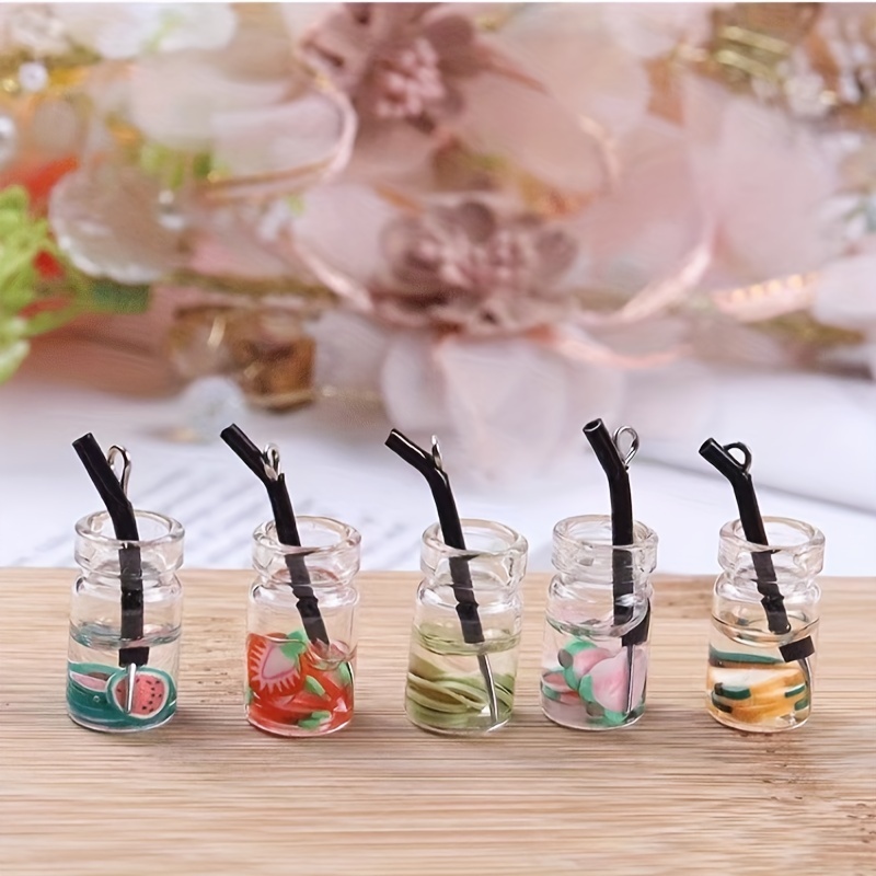 Assorted Mini Bubble Tea Drink Resin Charms 3D Boba Tea Resin Packs  Handmade DIY Jewelry Earring Necklace Bracelet Decorations 