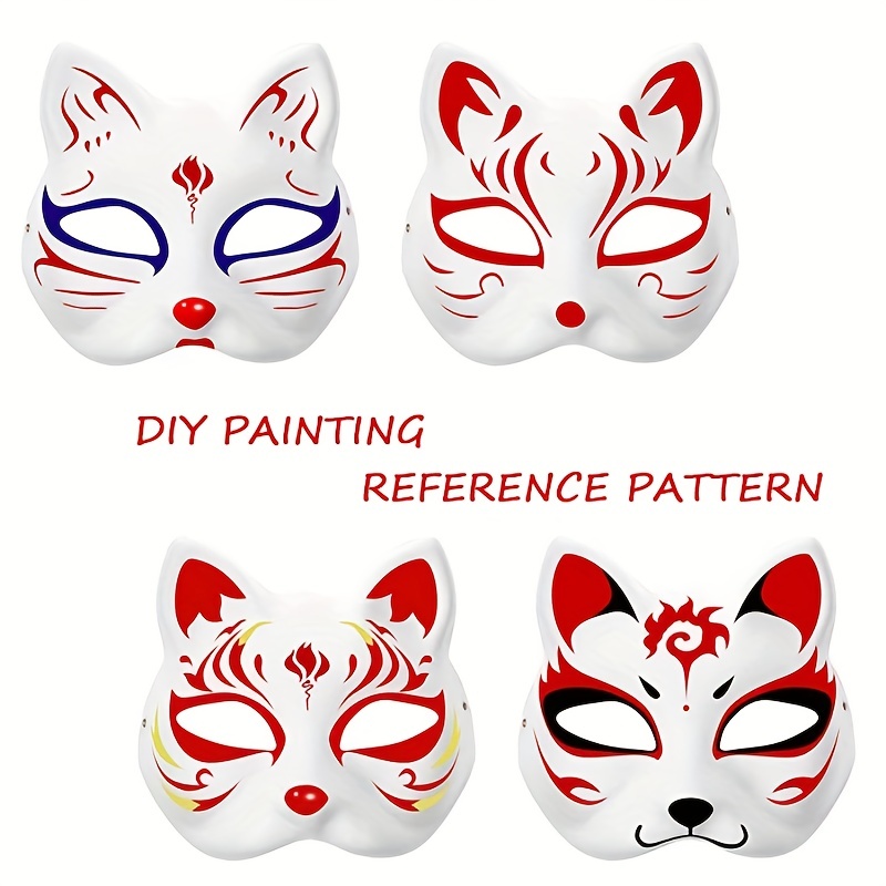 Colorful Cat Mask Template