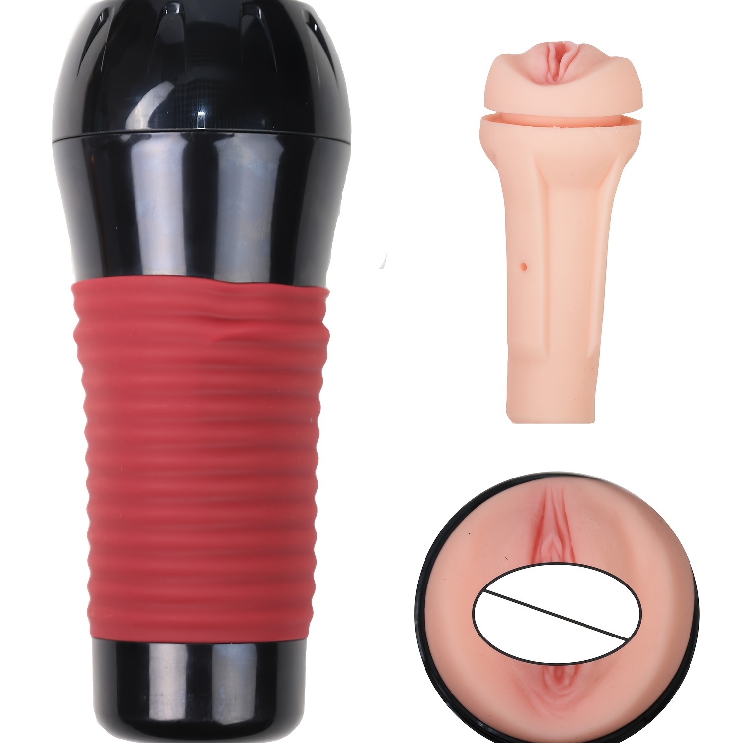 Male Masturbators Cup Adult Sex Toys Realistic Textured Pocket Vagina Pussy Man Masturbation Stroker image