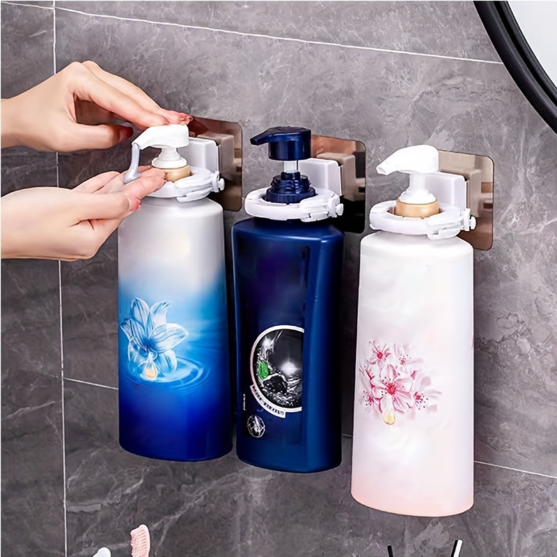 Colgador adhesivo para pared, soporte para botella de Gel de ducha, champú,  jabón de manos, soporte de gancho para jabón líquido para cocina y baño