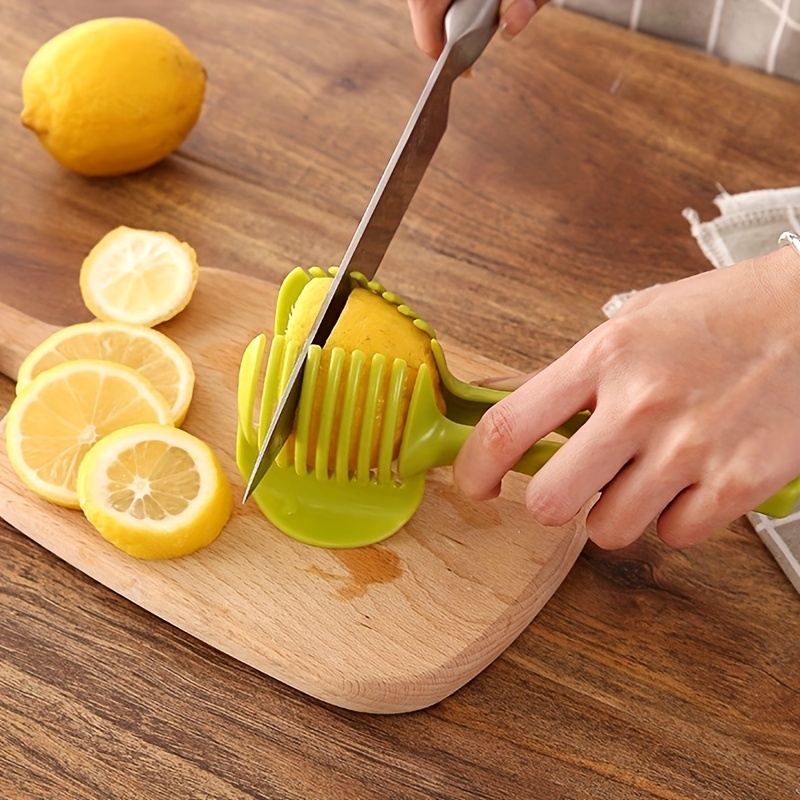 Tomato Slicer Tool Lemon Cutter Tool Lemon Slicer Holder - Temu