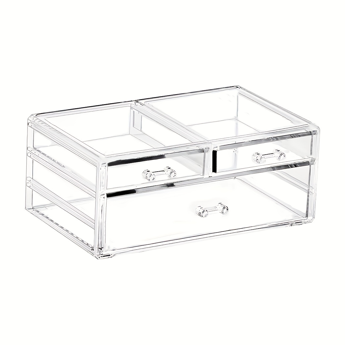 Stackable Cosmetic Organizer Drawers, Acrylic Clear Makeup Organizer,  Vanity Container Drawer For Cosmetics, Skin Care, Hair Accessories,  Bathroom Counter Or Dresser - Temu Italy