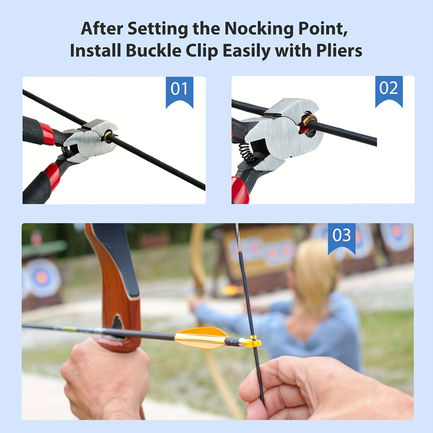 Archery Bow String Points Nock Pliers Set T Shape Arrow Bow - Temu