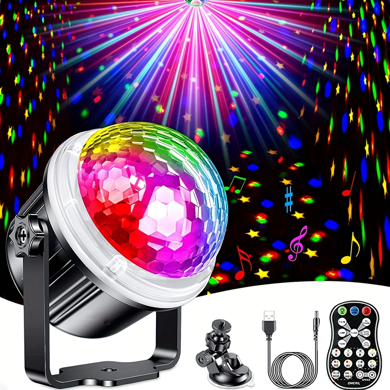 Disco Party Lights Ball Stage Light Strobe Led Bulb DJ Rgb Rotating Lamp  E27 6W