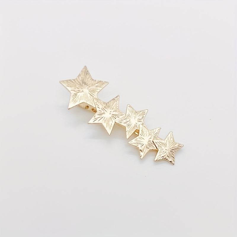 Star Shape Hair Clip Zinc Alloy Geometric Edge Clip