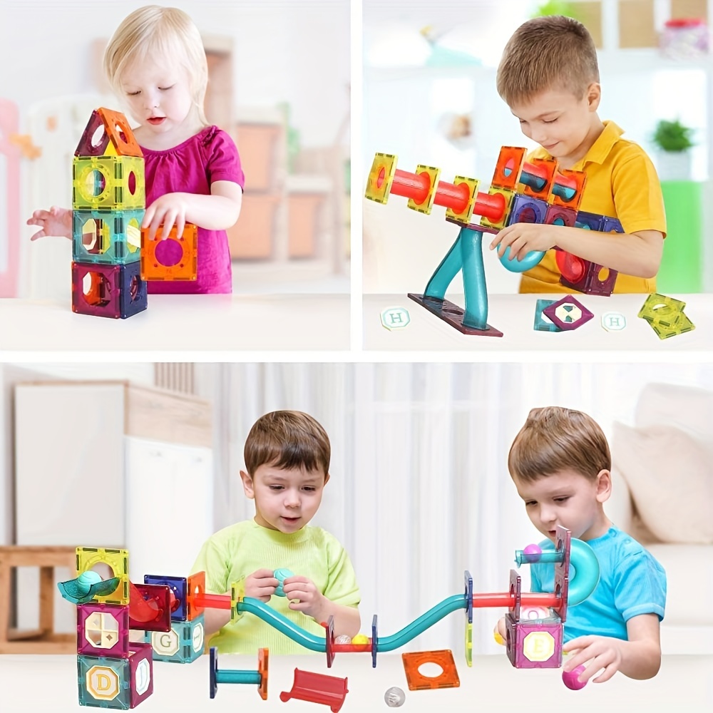 Magnetic Tiles Pipe Magnetic Blocks For Toddlers 3d Clear - Temu