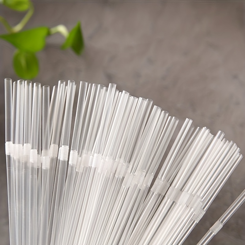 100pcs Big Milkshake Straws Bubble Boba Milk Tea Plastic Thick Straws  Smoothie Cold Drinking Drinkware Bar Accessories