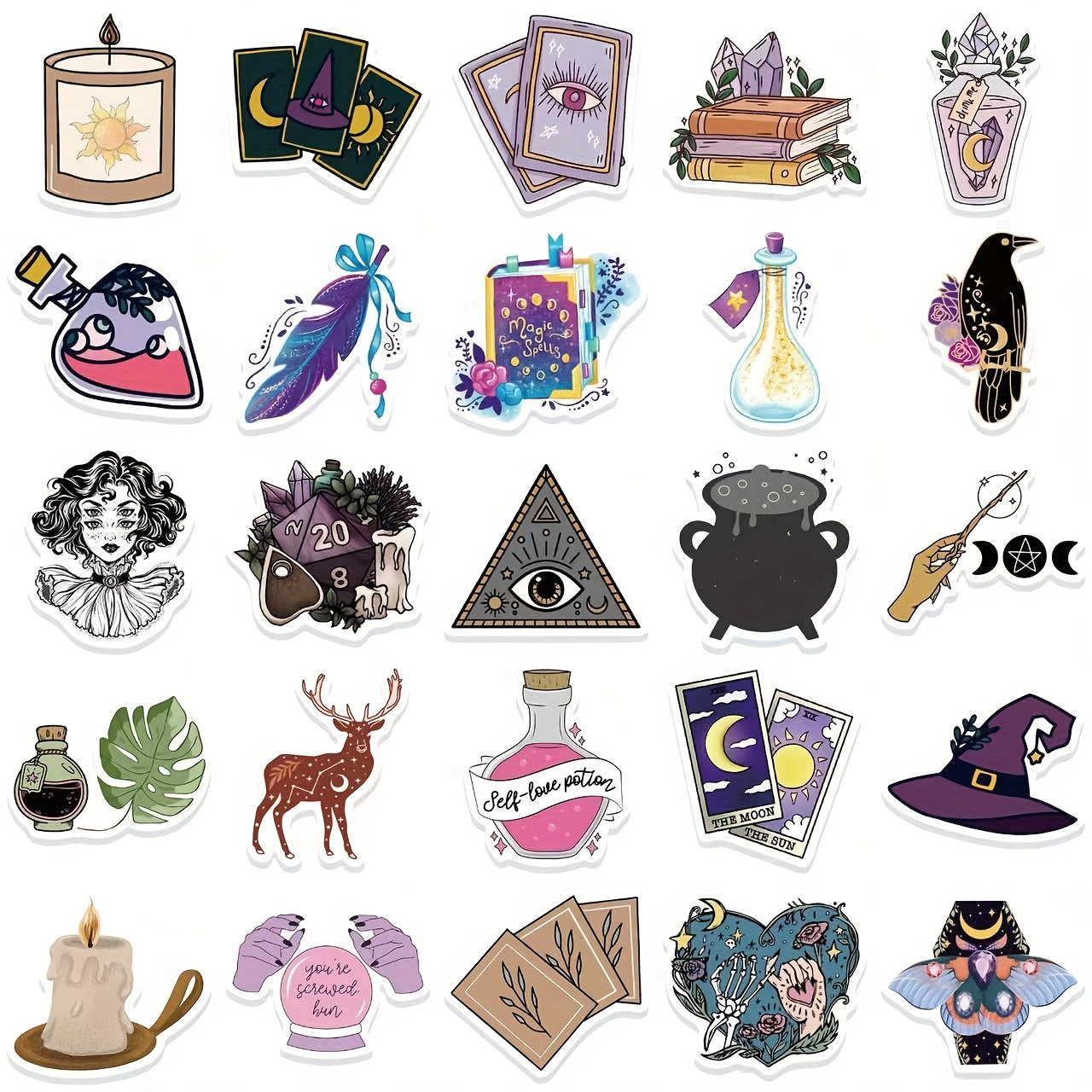 Witch Decorative Waterproof Stickers For Boys Girls Water - Temu