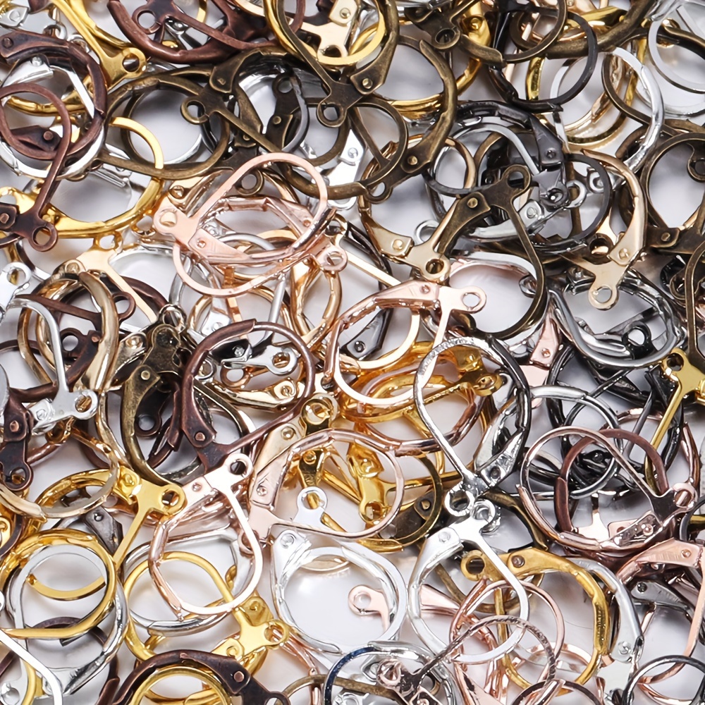 Image of 50pcs D-shaped French Style Ear Hook Ear Clip Ear Diy Earrings Jewelry Accessories