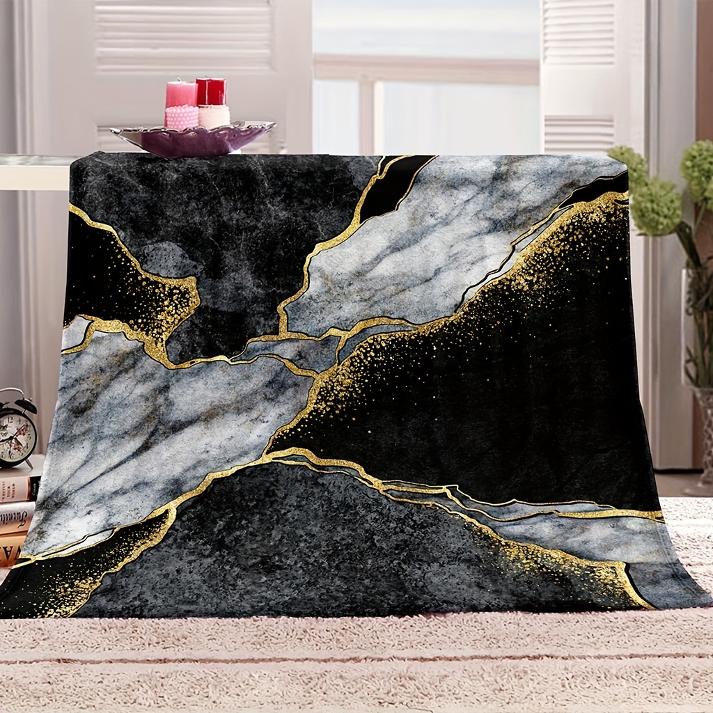 Black discount gold throw