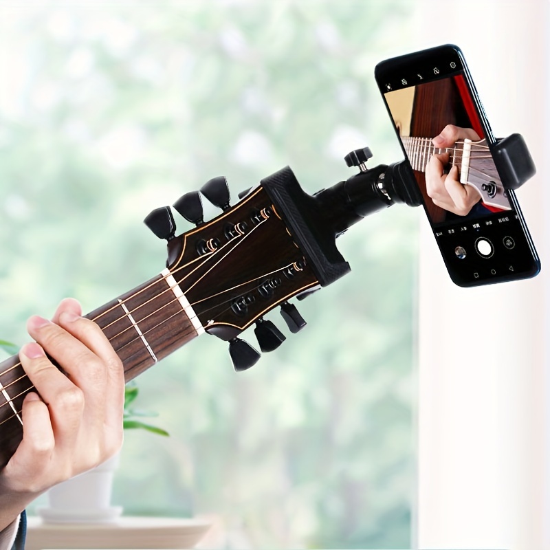 Kaufe Smartphone Gitarre Kopf Klemme Handy Halter Hilfe Musiker Live  Broadcast Halterung Clip Für Elektrische Akustische Gitarren