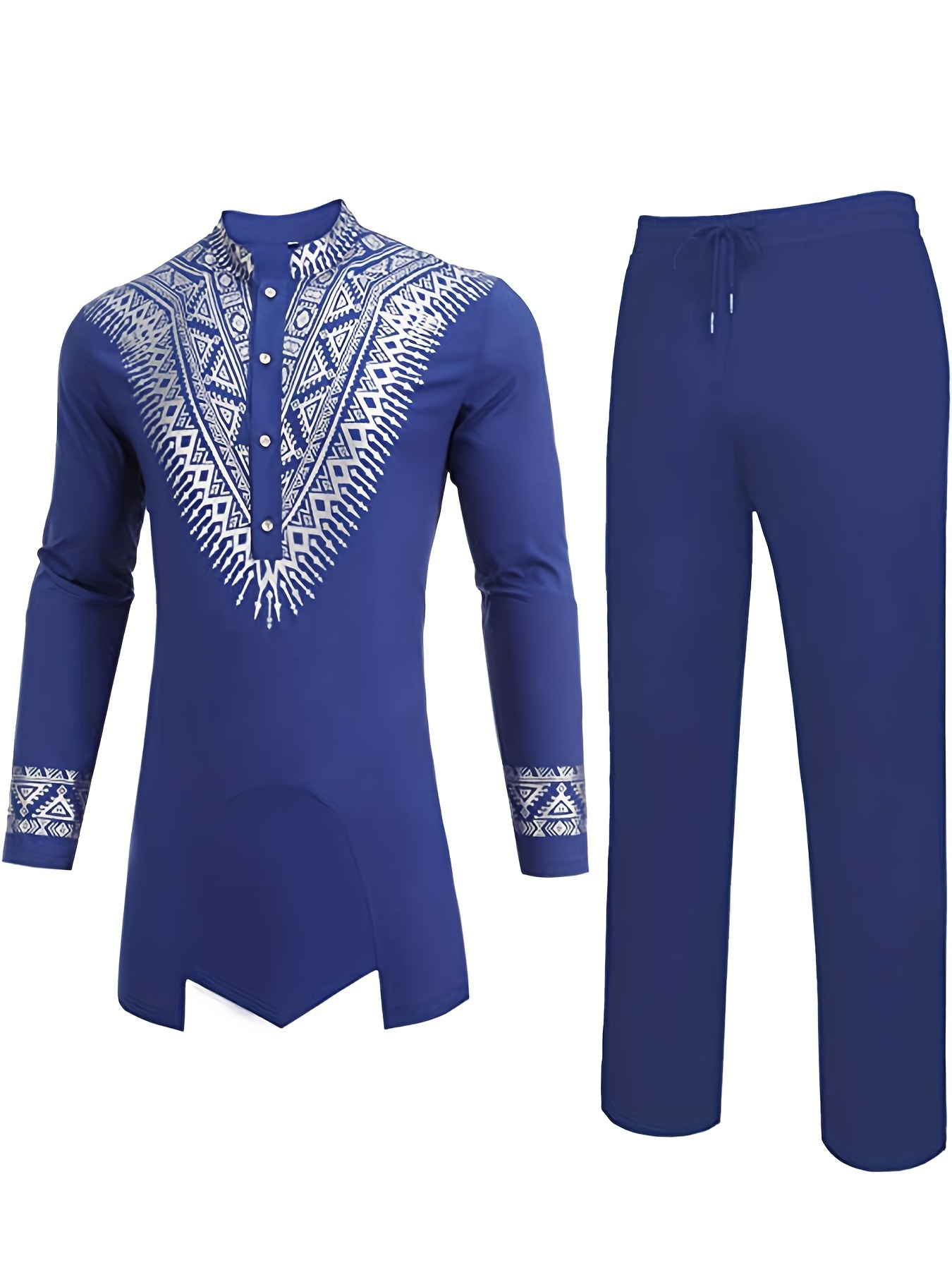 Mens Sweatsuits 2 Piece Floral Shirts Tracksuit Sets Casual Pants Jogging  Suits