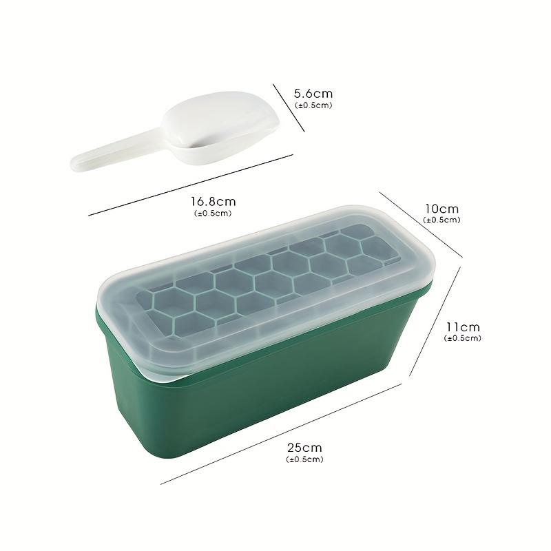 Ice Cube Mold, Freezer Ice Tray With Ice Scoop And Ice Box, Easy To Release Ice  Cubes Mold With Storage Box For Refrigerating Cocktails Whiskey Coffee,  Kitchen Utensils, Apartment Essentials, College Dorm