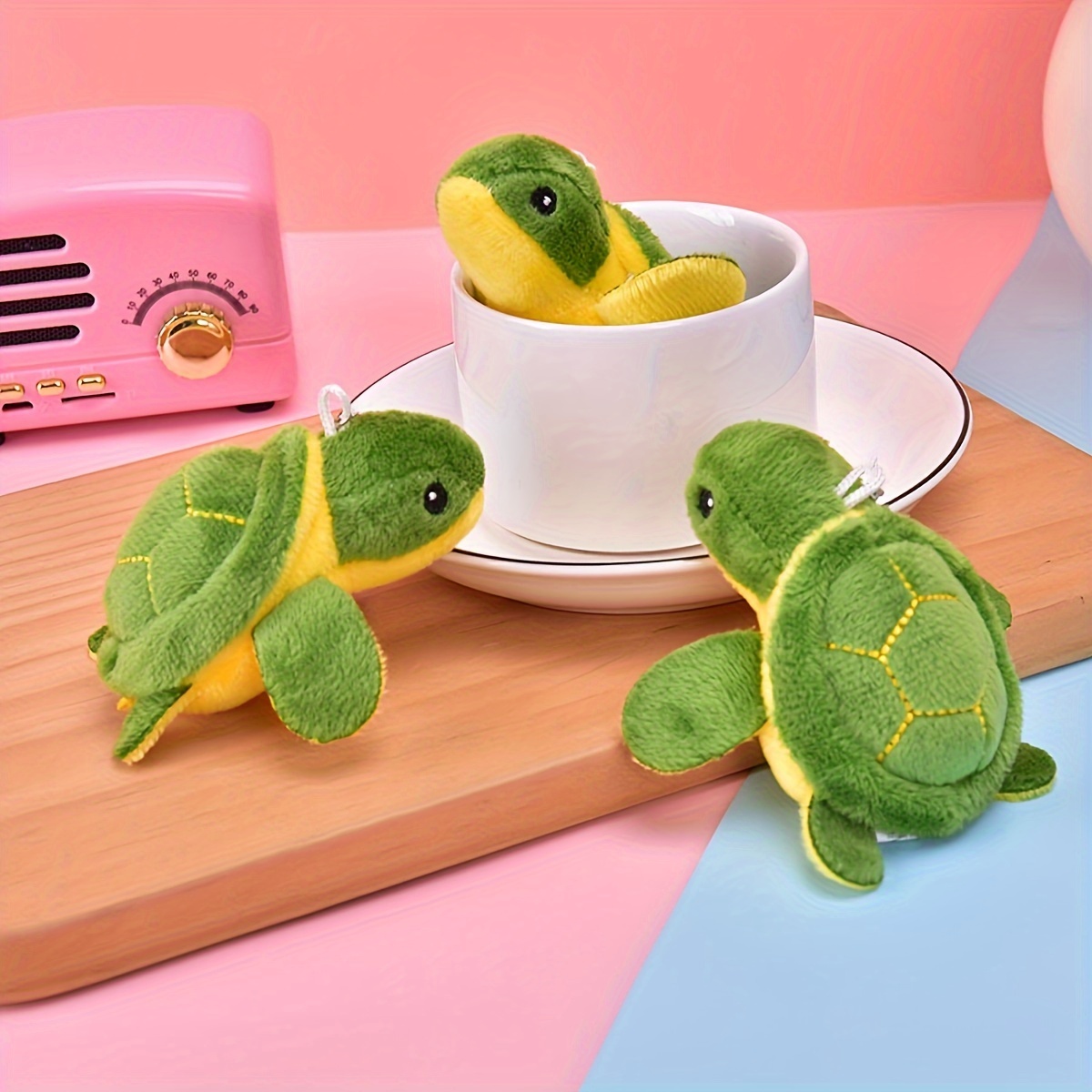 

1pc Turtle Design Pet Grinding Teeth Squeaky Plush Toy, Durable Dog Chew Toy For Interactive Supply