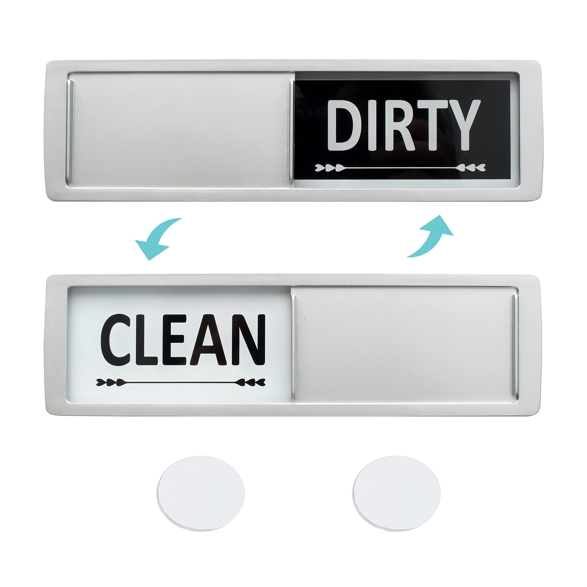 Clean-Dirty-Running dishwasher magnet (on white)