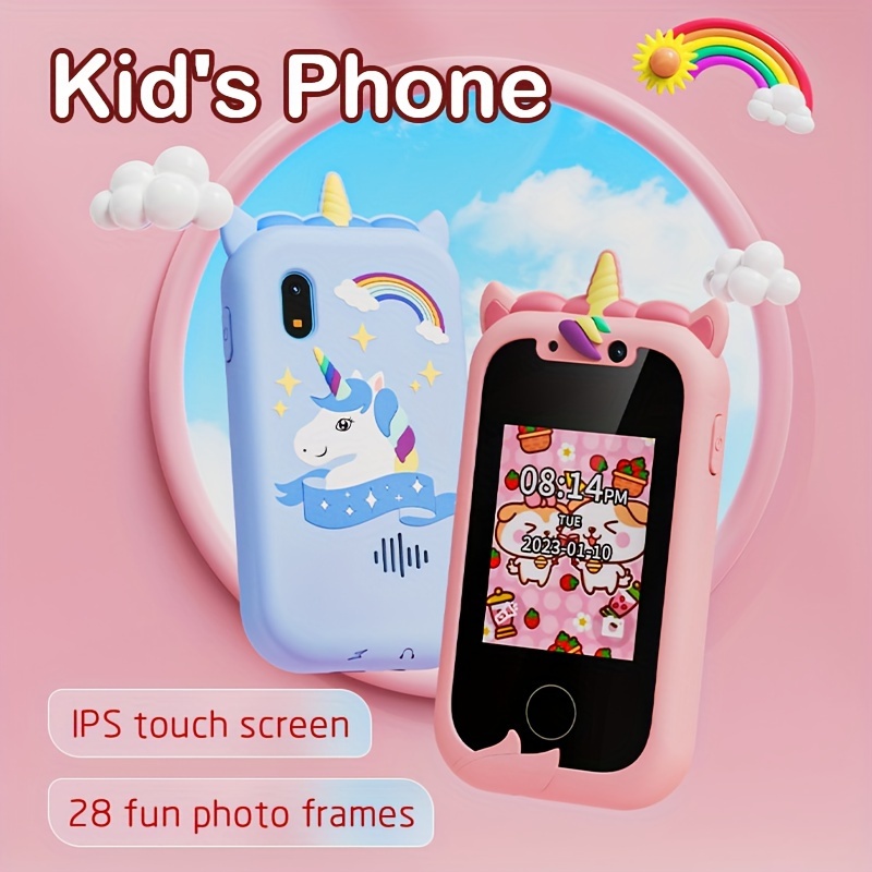Portable Learning Toy, Unicorn Smart Baby Phone, Toddler Music Player With  Flip Camera, With SMS Alarm Clock And Other Functions, Christmas And Childr