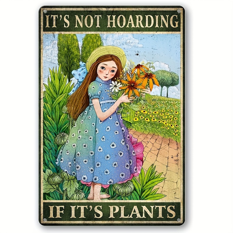 Garden Tin Sign Vintage Plants Wall Poster 's Hoarding 's - Temu