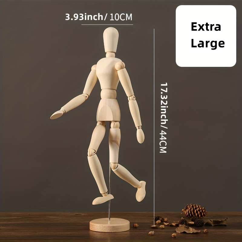 Sketch of Wooden Posable Drawing Figure for Artists on Abstract