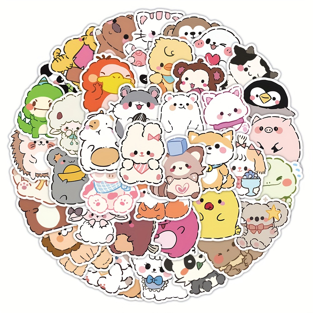 100 Pc Anime Stickers Kawaii Cartoon 3D Puffy Sticker Gift for Kids Teen  Party